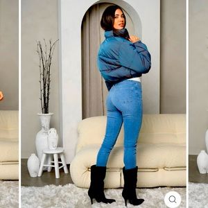 beautiful iridescent blue jacket